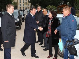 Rusk velvyslanec Alexandr Orlov pi slavnostnm oteven katedrly v Nice na...