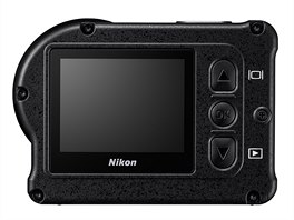 Nikon KeyMission 170 má optiku se světelností  F2.8 a úhlem záběru 170°. Zadní...