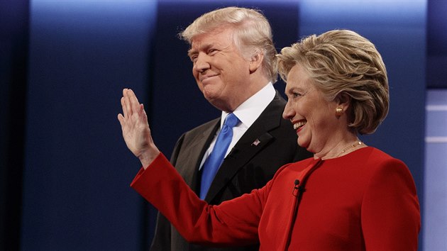 Donald Trump a Hillary Clintonov bhem tern debaty (27. z 2016)
