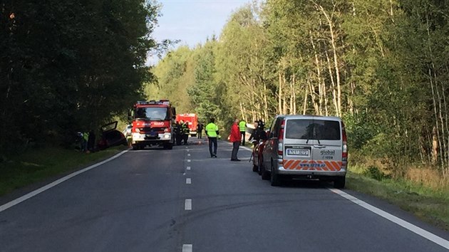 Nehoda se stala na silnici mezi obcemi Kaplice - nádraží a Zubčice na Krumlovsku.