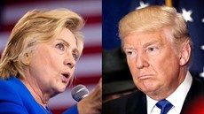 Kandidáti amerických prezidentských voleb Hillary Clintonová a Donald Trump