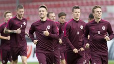 Momentka z tréninku fotbalové Sparty