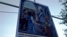 Obraz Odsouzení Krista - první ze 17 zastavení Urbanovy Kíové cesty.