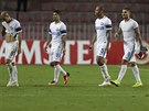 JAKO SPRÁSKANÍ PSI Fotbalisté Inter Milán Palacio (zleva), Banega, Melo, Icardi...