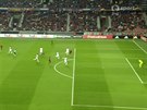 Byl sparanský útoník Václav Kadlec pi prvním gólu proti Interu Milán v...
