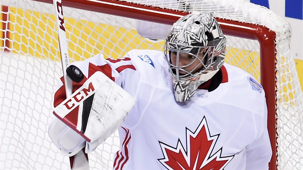 Carey Price zasahuje ve druhém finále Sv�tového poháru mezi Kanadou a Evropou.