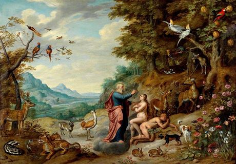 Dílo Jana Brueghela Ráj a stvoení Evy.