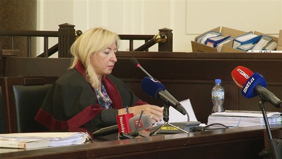 Státní zástupkyně Dagmar Máchová u Městského soudu v Praze (1. září 2015)