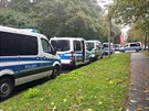 Zásah nmecké policie ve mst Chemnitz (8. íjna 2016)