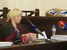 Státní zástupkyn Dagmar Máchová u Mstského soudu v Praze (1. záí 2015)