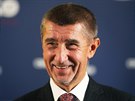 P�edseda hnutí ANO Andrej Babi� p�i tiskové konferenci k výsledk�m krajských a...