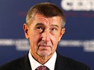 P�edseda hnutí ANO Andrej Babi� p�i tiskové konferenci k výsledk�m krajských a...