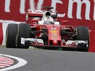 Sebastian Vettel z Ferrari ve Velké cen Japonska F1
