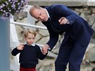 Princ William a jeho syn princ George (Victoria, 1. íjna 2016)