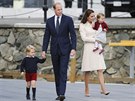 Princ William, vévodkyn Kate a jejich dti princ George a princezna Charlotte...