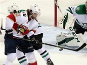 esk hokejista Jaromr Jgr nastoupil za Floridu v ppravnm duelu na NHL...