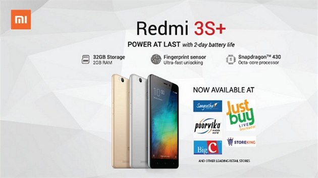 Xiaomi Redmi 3S Plus se bude prodvat vhradn v obchodech
