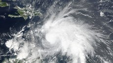 Satelitní snímek hurikánu Matthew byl poízený 29.9.2016.
