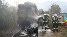 Tragická nehoda na pejezdu v Kuklenách v Hradci Králové (3.10.2016).