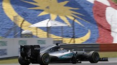 Lewis Hamilton ve Velké cen Malajsie F1.