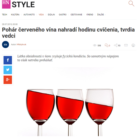 Pohr ervenho vna nahrad hodinu cvienia, tvrdia vedci! (28. 7. 2015,...