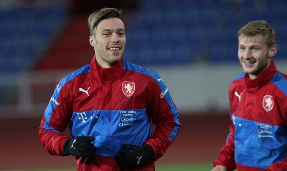 Václav Kadlec na tréninku reprezentaního týmu. 