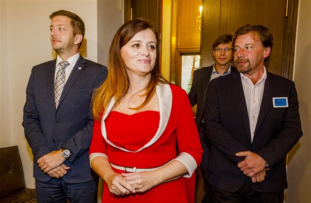 Vít Raku�an (STAN), Jaroslava Jermanová (ANO), Martin Kupka (ODS) a Petr Tiso...