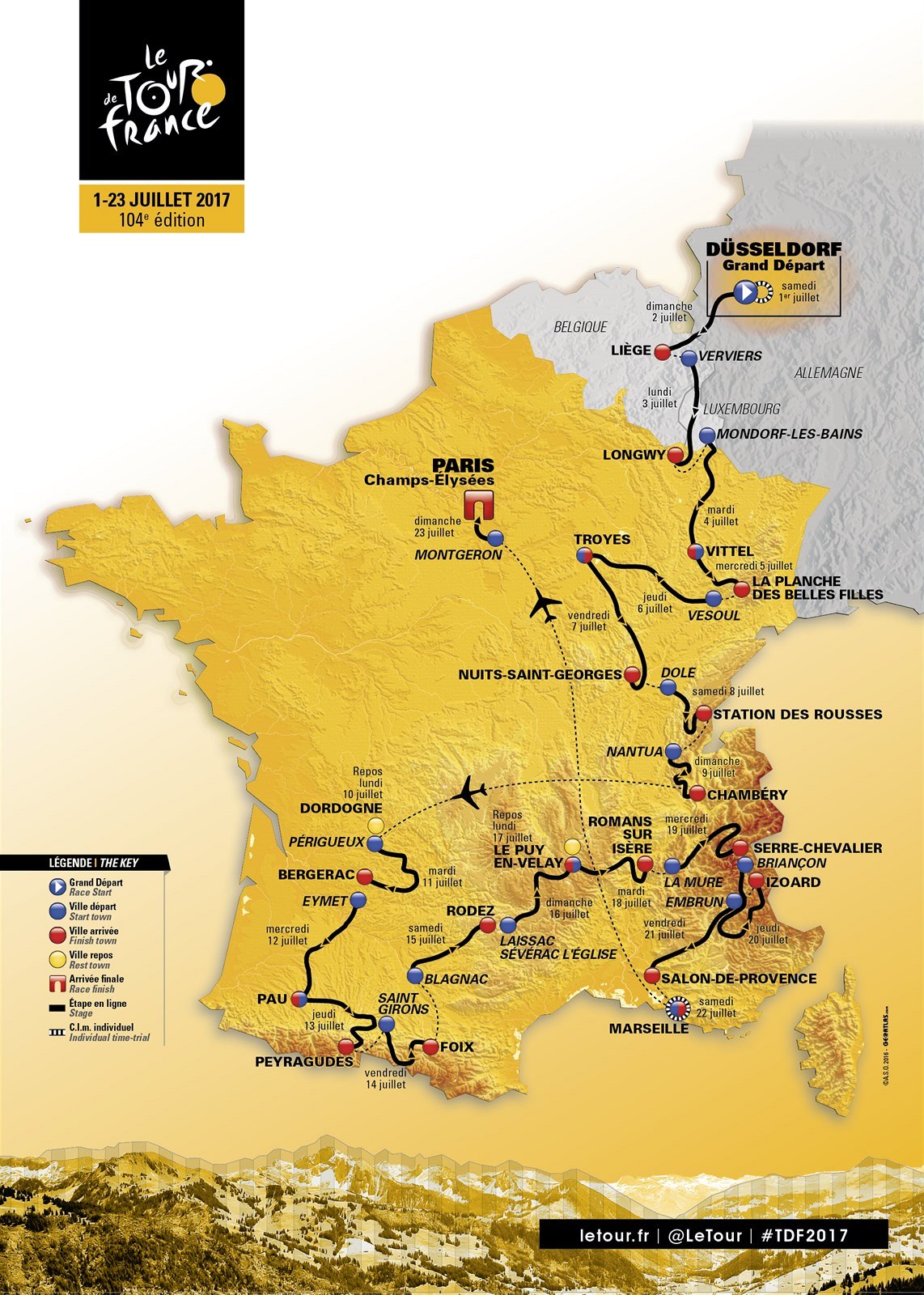 mapa tour de france Fotogalerie: Mapa všech etap Tour de France 2017 mapa tour de france