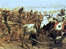 Bitva u Ummdurmánu na obrazu Richarda C. Woodvillea. Asi 50 000 ansár nemlo...
