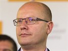Premiér a pedseda SSD Bohuslav Sobotka po 2. kole senátních voleb (15.10.2016)