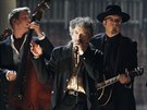 Americký písniká Bob Dylan vystoupil na pedávání hudebních cen Grammy v Los...