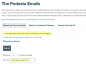 The Podesta Emails - vyhledávání