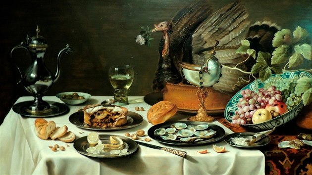 Holandsk  umlec Pieter Claesz byl mistrem sndaovch zti. Na tomto obrazu se tm dn poloky tabule nepekrvaj, to kvli podtren dojmu bohatosti nabdky.