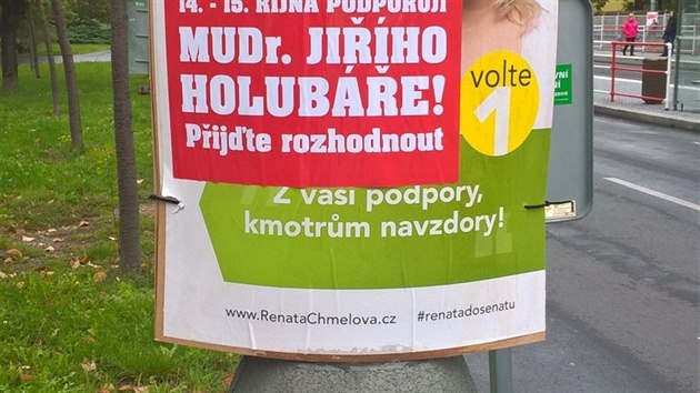 Ponien plakty kandidtky Renaty Chmelov (13.10.2016).