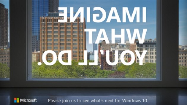 Pozvánka na představení nových produktů Microsoftu