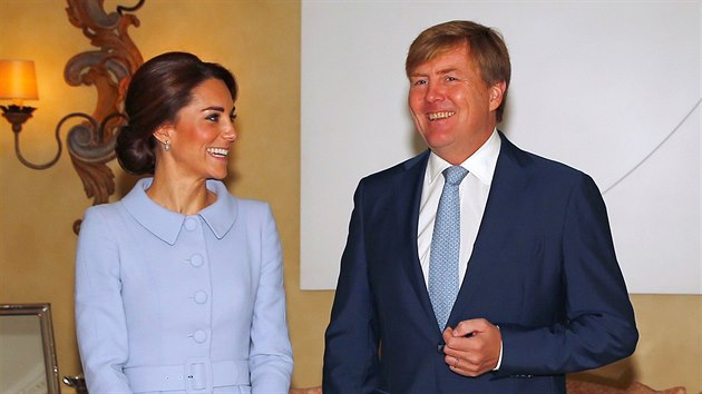 Vvodkyn z Cambridge Kate a nizozemsk krl Willm-Alexander (Haag, 11. jna 2016)