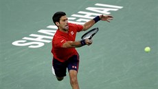 Srbský tenista Novak Djokovi se vrátil po US Open na kurt na turnaji v...