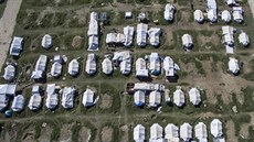Tábor pro uprchlíky na ostrov Lesbos (záí 2016)