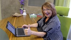 Senátorka Milu�e Horská sledovala záv�r druhého kola voleb se svým volebním...