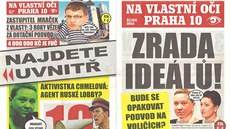 Předvolební antikampaň na Praze 10 v podobě tištěných novin Na vlastní oči.