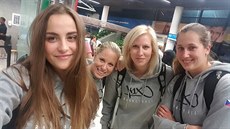 �eské basketbalistky na MS 3x3: zleva Sára Krumpholcová, Michaela Uhrová,...