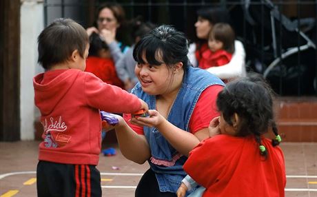 Argentinka Noelia Garellaová trpící Downovým syndromem je astná, e se jí...