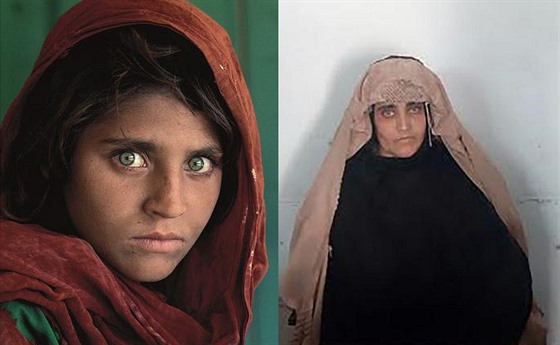 arbat Gulaová na obálce National Geographic (1985) a  po zatení pákistánskou...