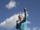 Kampa Hillary Clintonové v New Hampshiru. (24.10.2016)