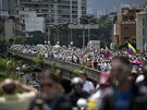 Demonstrace za odvolání venezuelského prezidenta Nicoláse Madura v Caracasu...