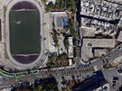 Pohled na stadion v západní ásti Aleppa, kterou kontroluje syrská vláda (20....