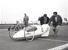 Testování aerodynamické tíkolky v Most, úpln vpravo Václav Král