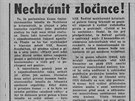 Komentá, který k únosu otisklo 29. íjna 1976 Rudé právo.
