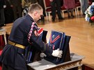 Píprava na udílení ocenní ve Vladislavském sále (28. íjna 2016)