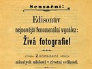 Pozvnka na prvn promtn filmu v Praze v jnu 1896.